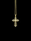 Bijoux chrétiens modernes et raffinés, collier croix en plaqué or – Elohim Bijoux.