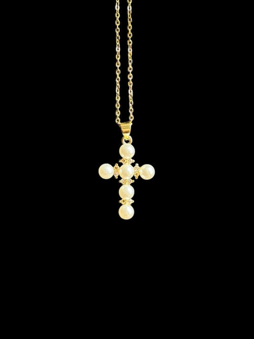 Bijou croix chrétienne en plaqué or – design élégant pour homme et femme