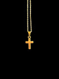 Croix chrétienne plaqué or – symbole religieux raffiné