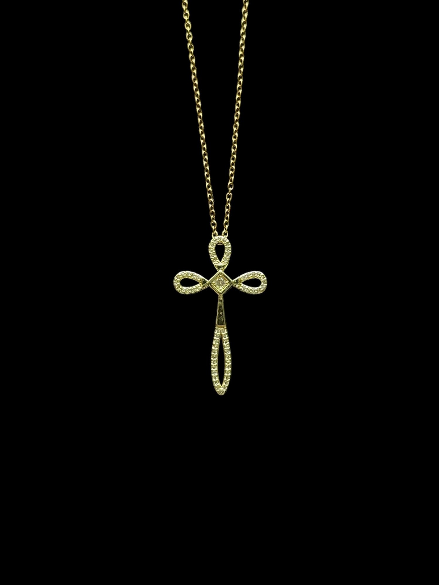 Bijou chrétien élégant, collier croix lumineux et de qualité – Elohim Bijoux.