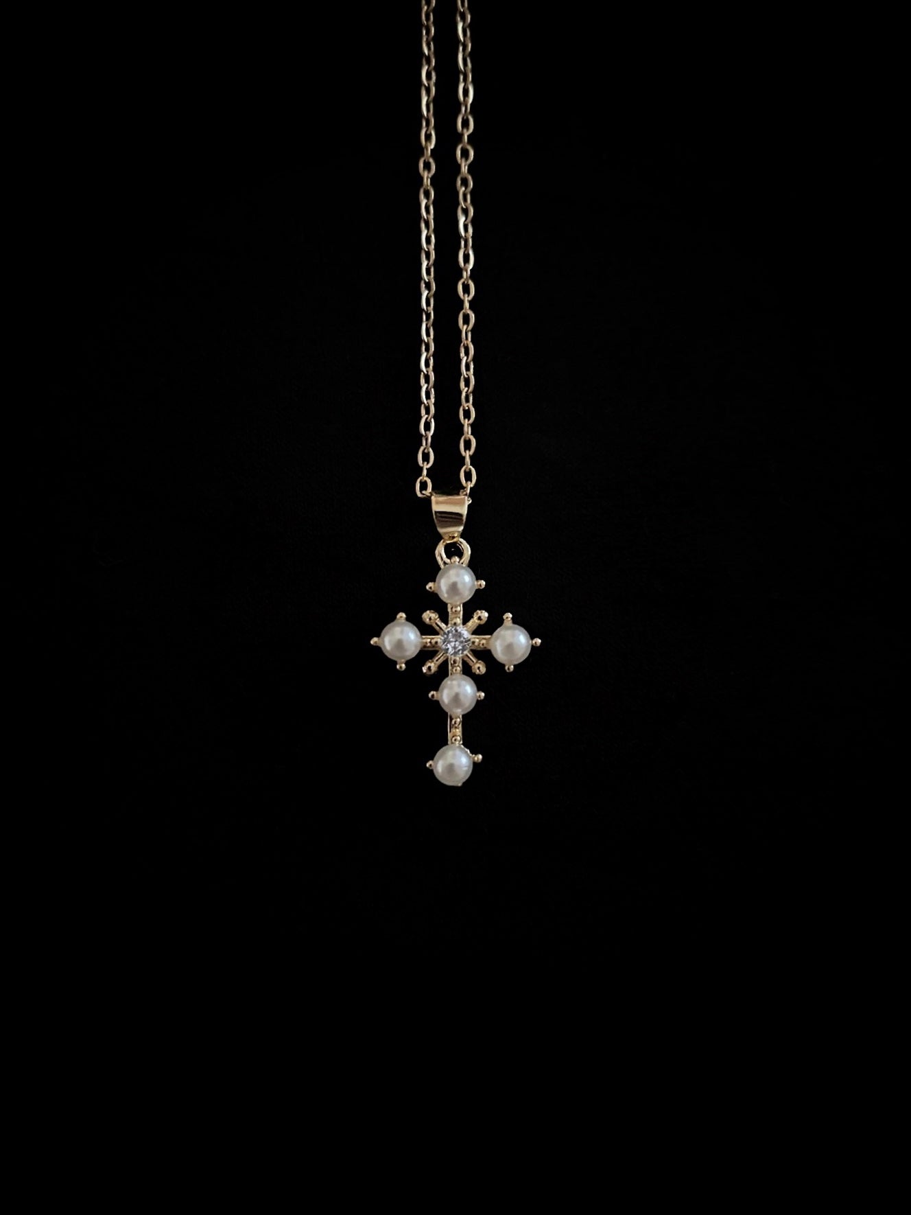 Bijoux chrétiens pour femme et homme, collier avec croix en acier inoxydable et zircon.